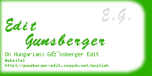 edit gunsberger business card